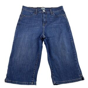Levi's Perfectly Slimming Capri 512 Jeans Womens Size 12 Blue‎ Denim Dark Wash